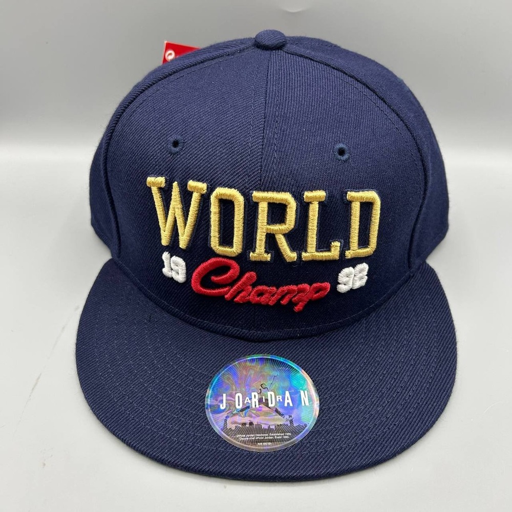 Air Jordan True Hat Men Blue World Champ Jumpman Snap Back Cap New